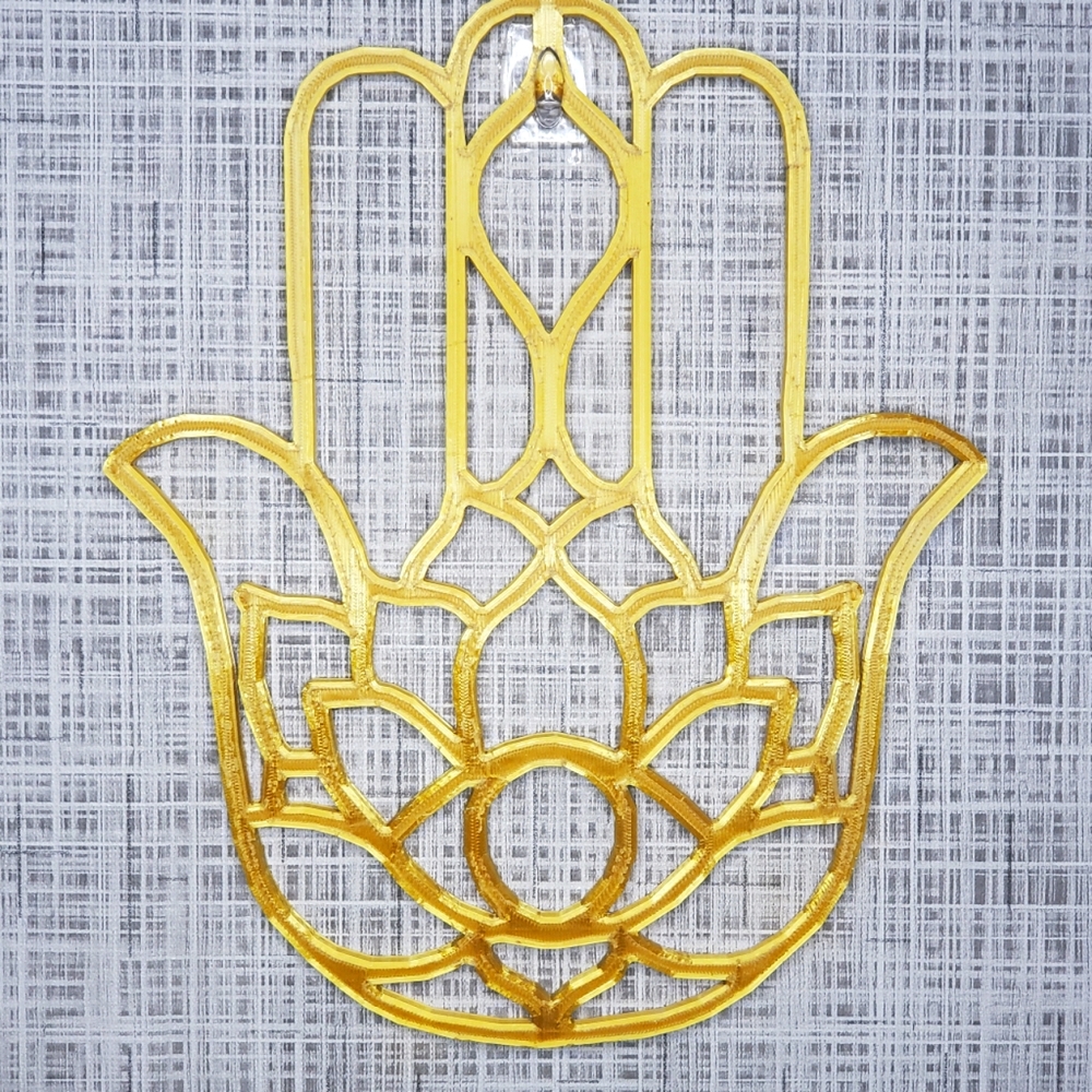 Hamsa Hand Lotus Flower evil eye protection charm